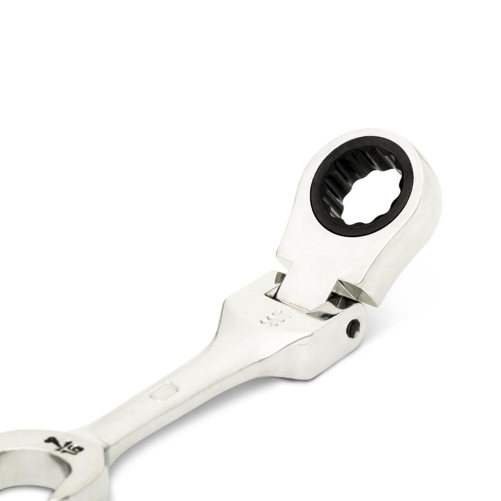 GEARWRENCH 7/16 Inch 90-Tooth 12 Point Stubby Flex Combination Ratcheting Wrench, large image number 4
