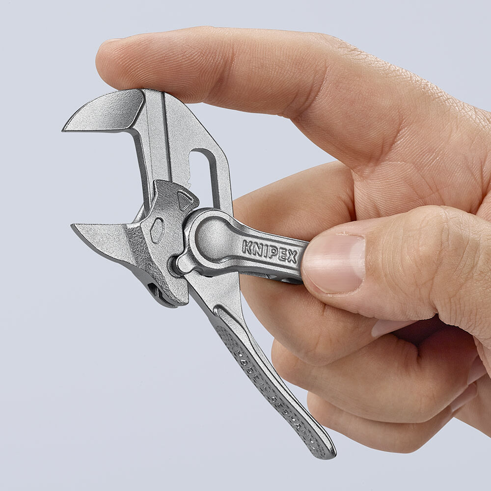 Knipex 4 Inch Chrome Plated XS Pliers Wrench with Bare Handle, large image number 15