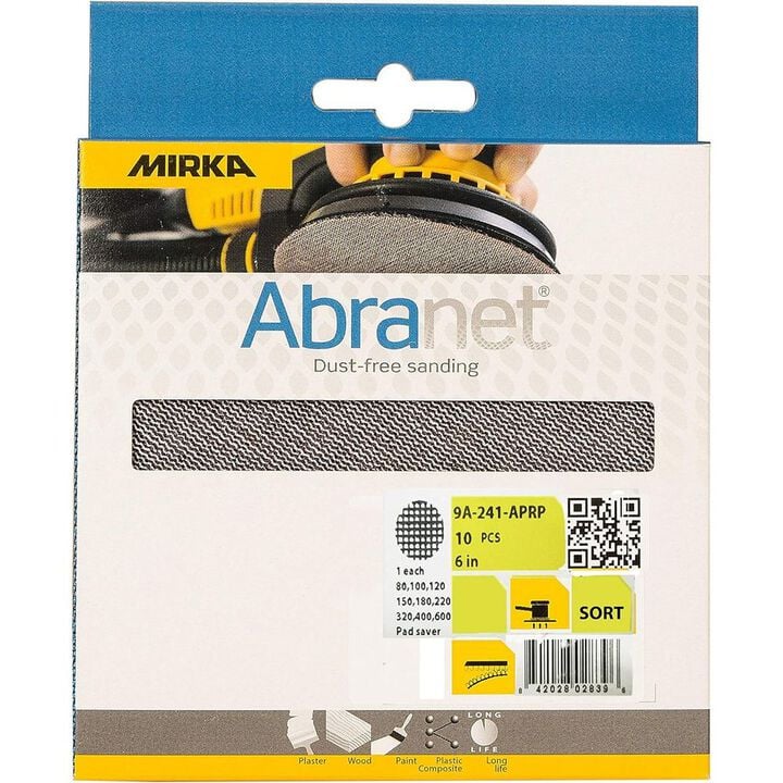 Mirka Abranet 6 Inch 80/320/400/600 Grit Assortment Disc 10 Pieces, large image number 0
