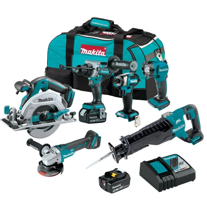 Makita 18V LXT Lithium-Ion Brushless Cordless 6 Piece Combo Kit