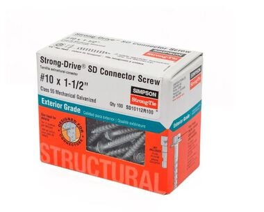 Simpson Strong-Tie #10 1-1/2 In. Strong Drive SD Structural Connector Screw with 1/4 In. Hex Head 100, large image number 2