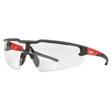 Milwaukee Safety Glasses - +2.00 Magnified Clear Anti-Scratch Lenses