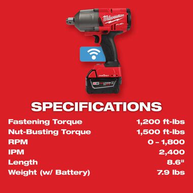 Milwaukee M18 FUEL with ONE-KEY High Torque Impact Wrench 3/4inch Friction Ring Kit, large image number 7