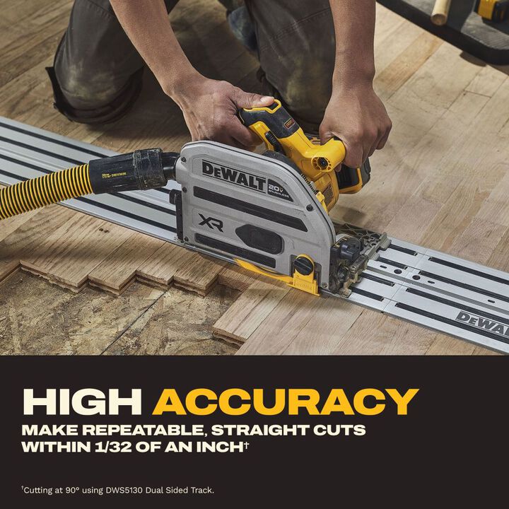 DEWALT 20V XR 6 1/2 Inch Track Saw Kit with Two 30 Inch Tracks, large image number 5