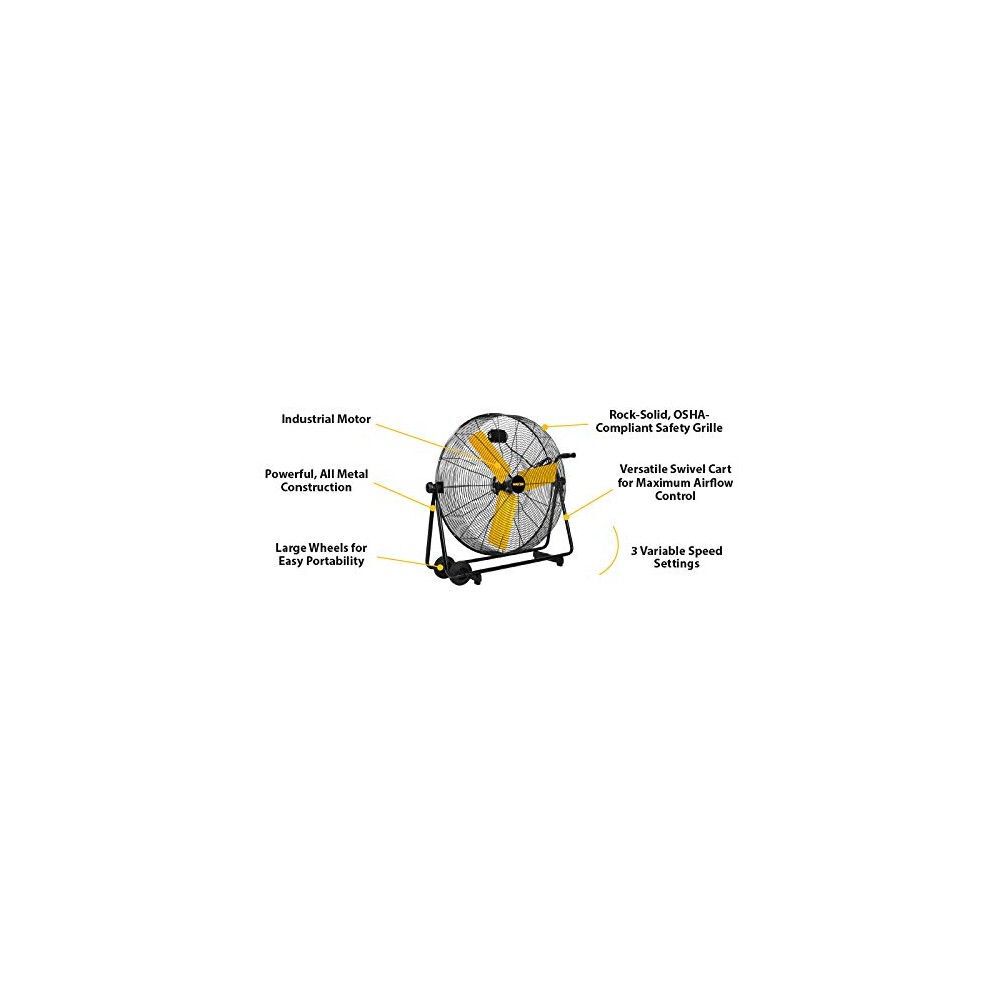 Master Floor Fan High Velocity Direct Drive Basket Cradle 30in, large image number 7