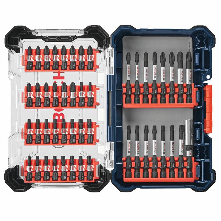 Bosch Screwdriving Bits Custom Case System Set, 48 Pieces
