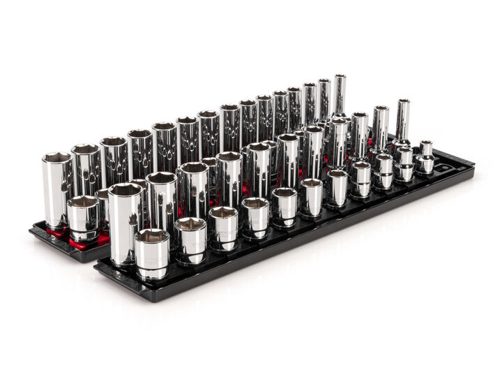Tekton 1/2 Inch 6 Point Socket Set, 52 Pieces (3/8-1 Inch, 10-24 mm), large image number 1