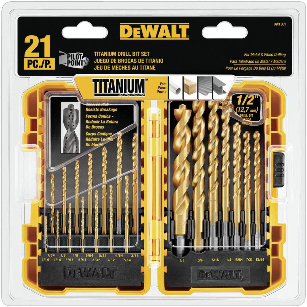 Dewalt 21 pc drill bit set discount
