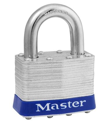 Master Lock 2 In. (51mm) Wide Laminated Steel Pin Tumbler Padlock Universal Pin - 5UP