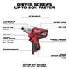 Milwaukee M12 1/4 In. Hex Impact Driver (Bare Tool), small