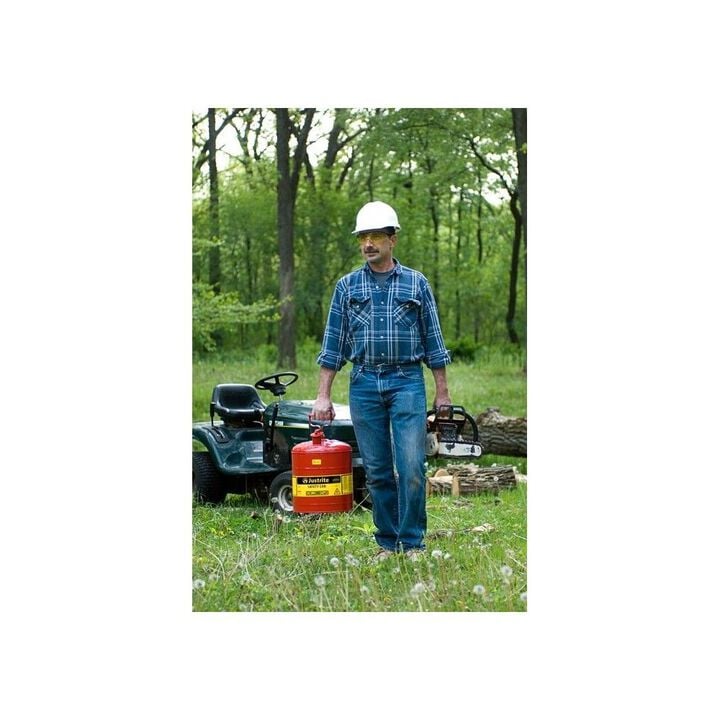 Justrite 5 Gal Steel Safety Red Gas Can Type I with Flame Arrester, large image number 5