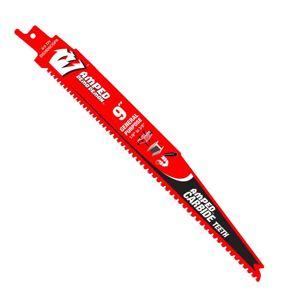 Diablo Tools 9 Inch Demo Demon AMPED Carbide General Purpose Reciprocating Blade 3 Pack, large image number 1
