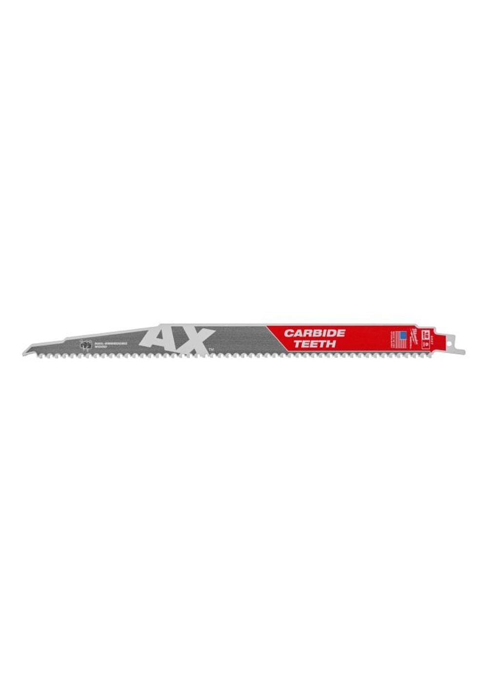 Milwaukee The Ax with Carbide Teeth SAWZALLBlade 12 in. 5T, large image number 1