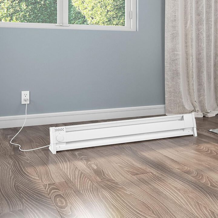 Cadet 4P1500W 120V 1500W 5120 BTU Portable Electric Baseboard Heater White, large image number 5