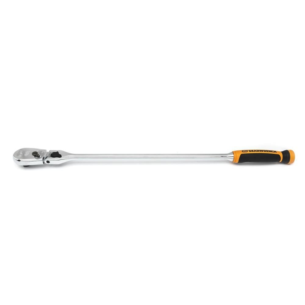 GEARWRENCH 1/2in Drive 90 Tooth Dual Material Locking Flex Head Teardrop Ratchet 24in, large image number 5