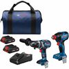 Bosch Promotional 18V 2-Tool Combo Kit with Connected-Ready Two-In-One 1/4 In. Bit/Socket Impact Driver/Wrench, 1/2 In. Hammer Drill/Driver and (2) CORE18V 4 Ah Advanced Power Batteries, small image number 1