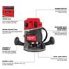 Milwaukee M18 FUEL 1/2 in Router (Bare Tool), small