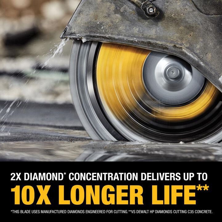 DEWALT XP7 All-Purpose 14 Inch Segmented Rim Diamond Blade for General Purpose Concrete, large image number 6