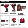 Milwaukee M18 Drill Driver, Impact Driver, Random Orbit Sander 3pc Combo Kit, small image number 2