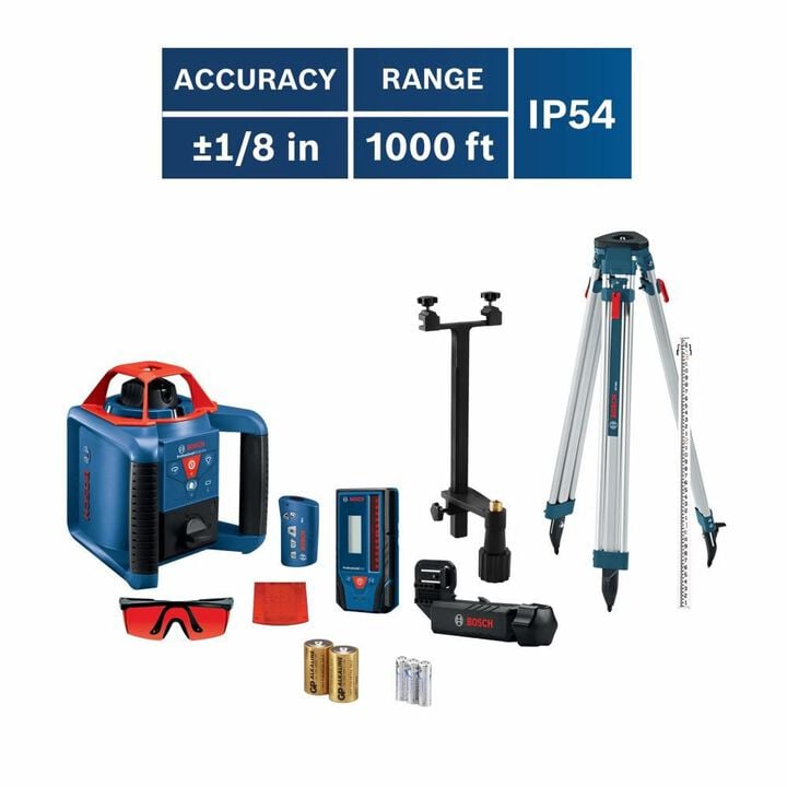Bosch REVOLVE900 Rotary Laser Kit Reconditioned, large image number 1