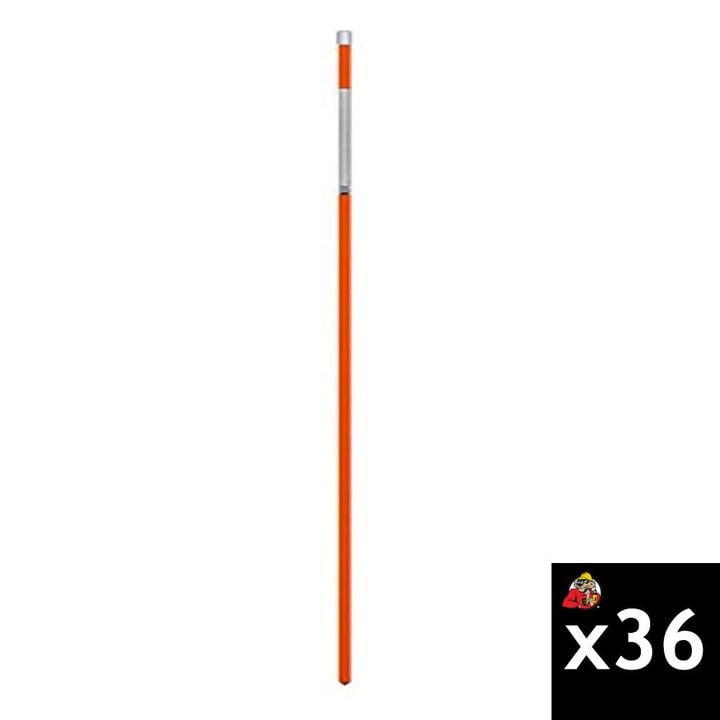 HY-KO 72 Inch Orange Plexiglass Driveway Safety Marker 36 Pieces