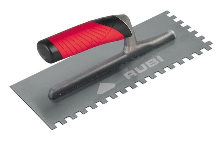 Rubi Tools 1/8 Inch x 11 Inch Steel Notched Trowel, large image number 1