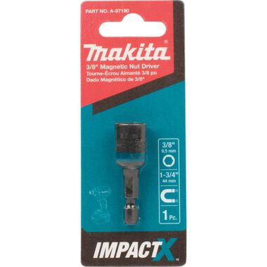 Makita Impact X 3/8 x 1-3/4 Magnetic Nut Driver, large image number 1