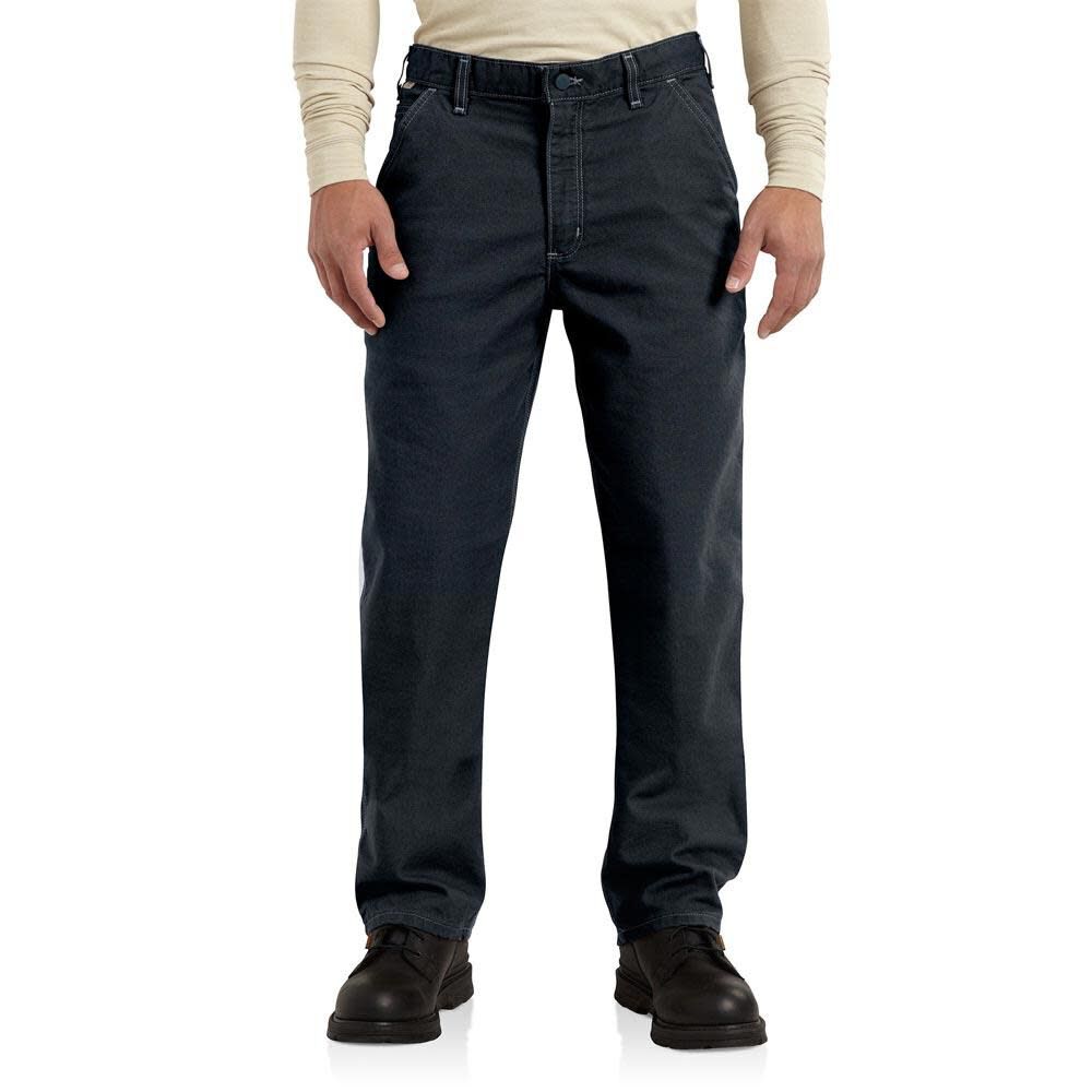 Carhartt Men's 36 Inch Waist Cotton/Nylon Work Dungaree Jeans, Dark Navy, large image number 1