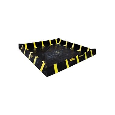 Justrite 1075 Gallon Spill Containment Berm 12 ft x 12 ft x 12 in Black