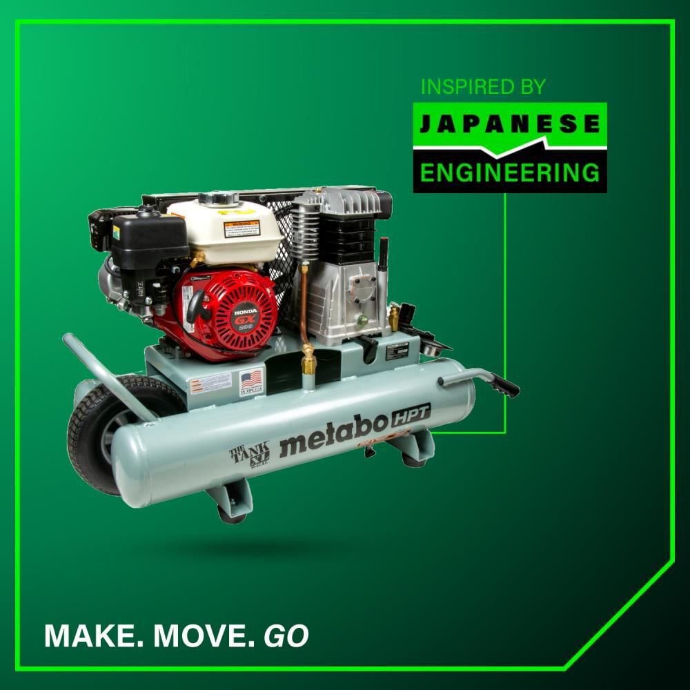 Metabo HPT The Tank XL Wheelbarrow Compressor 9 Gallon Gas, large image number 13