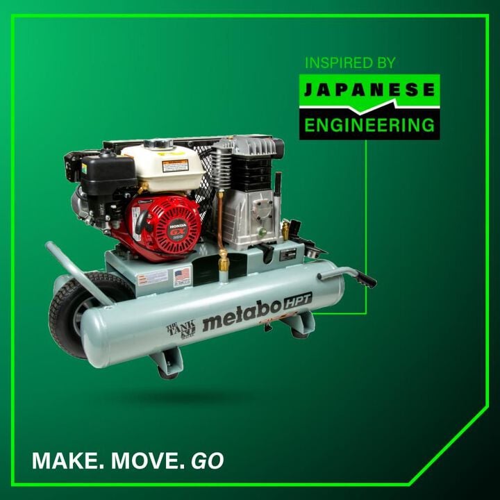 Metabo HPT The Tank XL Wheelbarrow Compressor 9 Gallon Gas, large image number 12