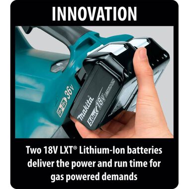 Makita 18V X2 (36V) LXT Lithium-Ion Brushless Cordless Blower Kit with 4 Batteries (5.0Ah), large image number 4