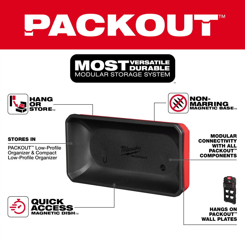 Milwaukee PACKOUT Large Magnetic Bin 48-22-8071 from Milwaukee - Acme Tools