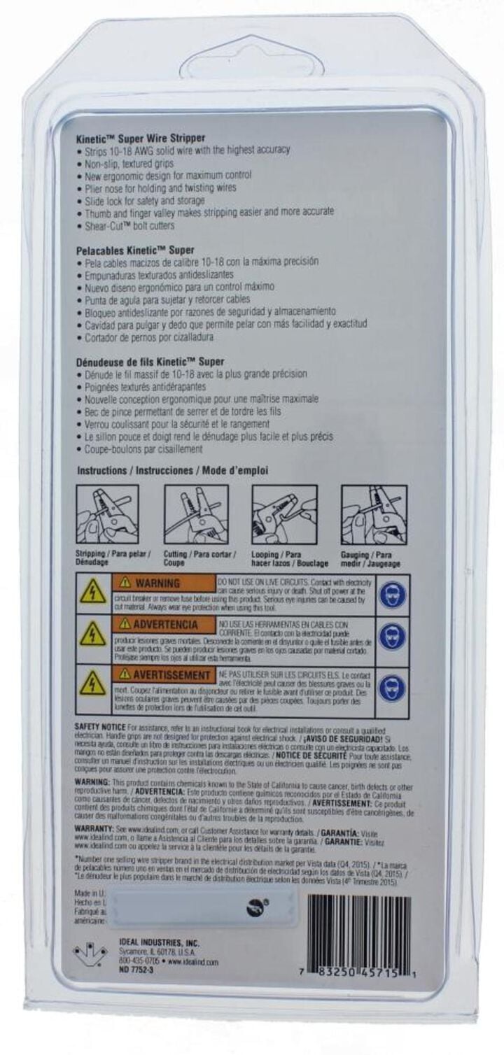 Ideal Industries Kinetic Super T-Stripper, 10-18 AWG, Solid, large image number 14