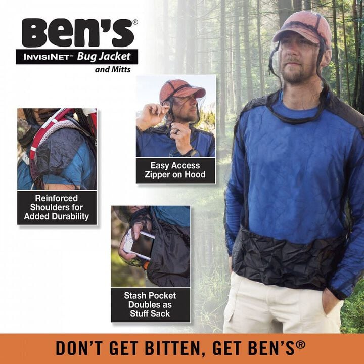 Bens L/XL InvisiNet Bug Jacket & Mitts Set 6 Piece Bundle, large image number 2