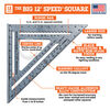 Swanson Tool Big 12 Speed Square with Layout Bar Blue Book, small image number 2