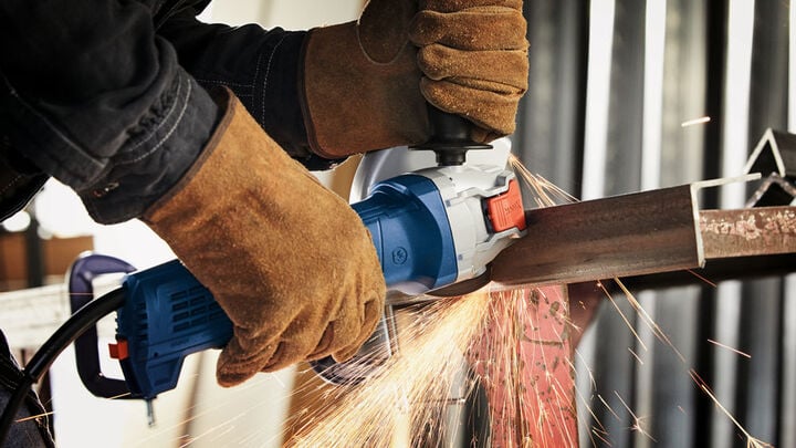 Bosch 5 Inch X-LOCK Variable Speed Angle Grinder with Paddle Switch Reconditioned, large image number 3