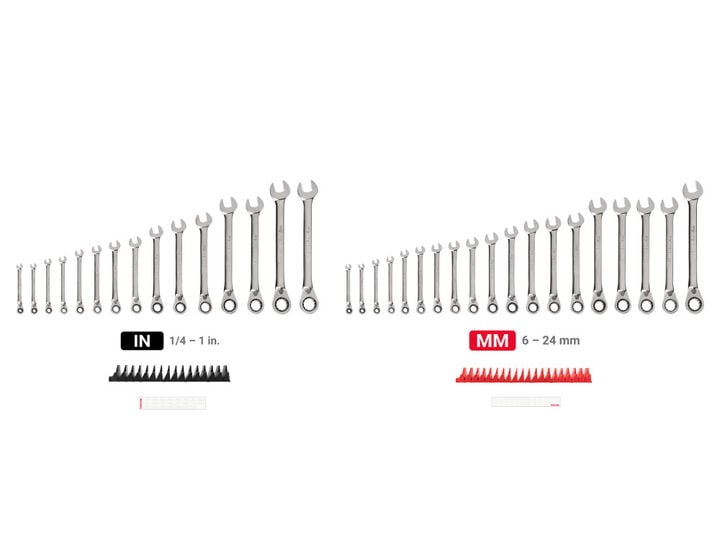 Tekton Ratcheting Combination Wrench Set, 34 Pieces (1/4-1 Inch, 6-24 mm), large image number 1