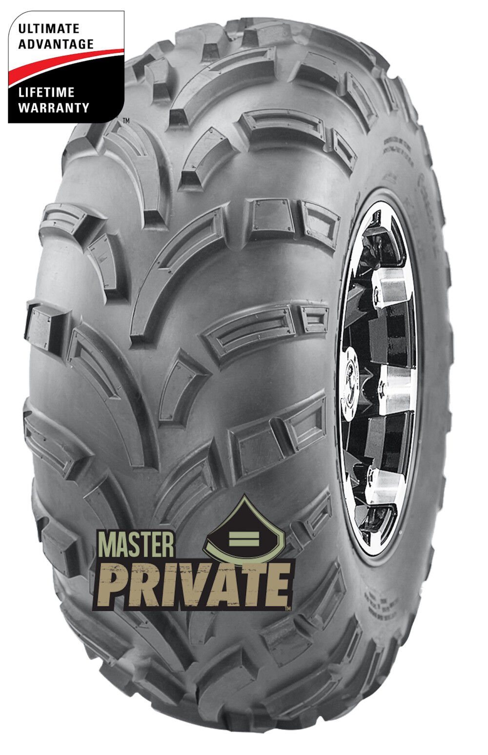 Master ATV 25x10.00-12 6P TL Private ATV Tire (Tire Only), large image number 2