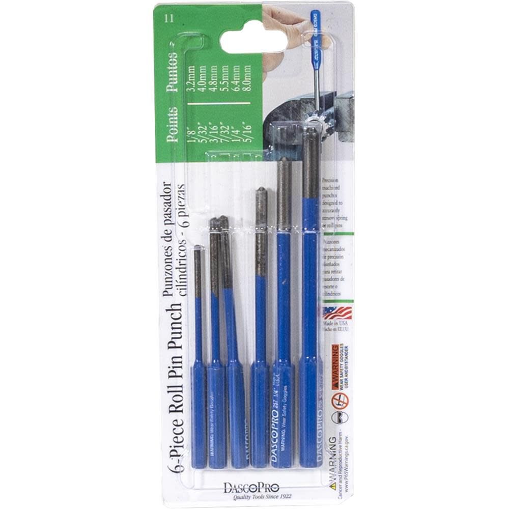 Dasco by MARSHALLTOWN Roll Pin Punch Set 6 Pieces, large image number 2