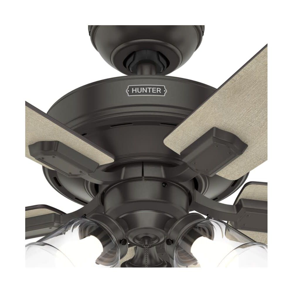 Hunter Fan Crestfield Ceiling Fan 52in Bronze Bleached Grey Pine, large image number 6