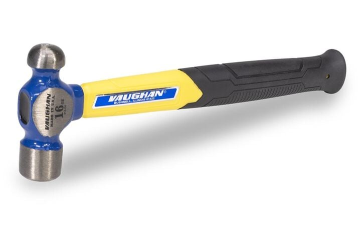 Vaughan 16 Oz Ball Pein Hammer with Fiberglass Handle