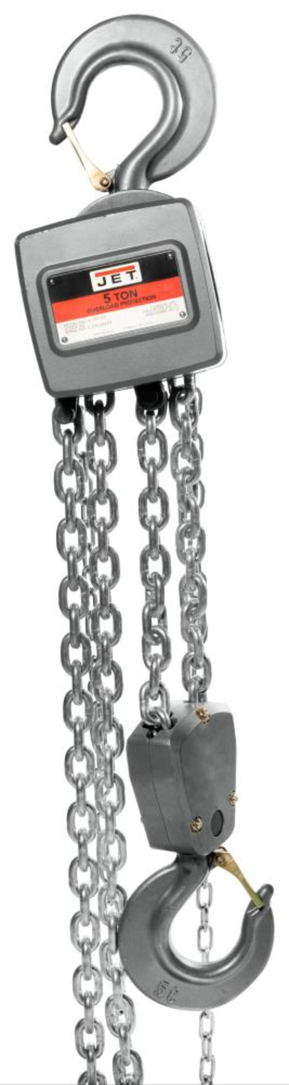 JET AL100-500-10 5 Ton Hand Chain Hoist 10 Ft. Lift – 133510
