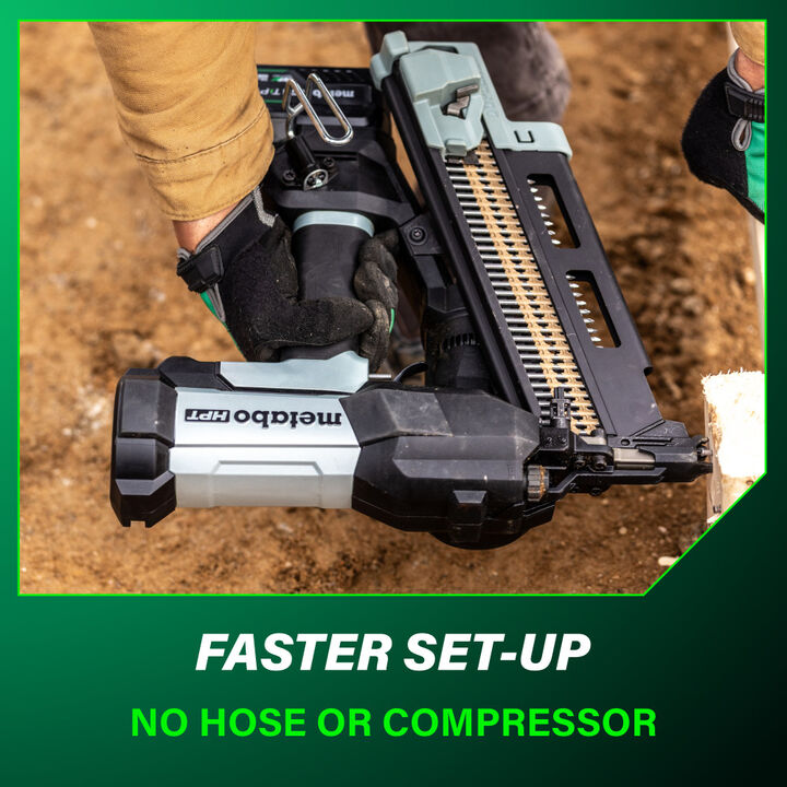 Metabo HPT Cordless Pneumatic 18V Duplex Forming Nailer Kit, large image number 8