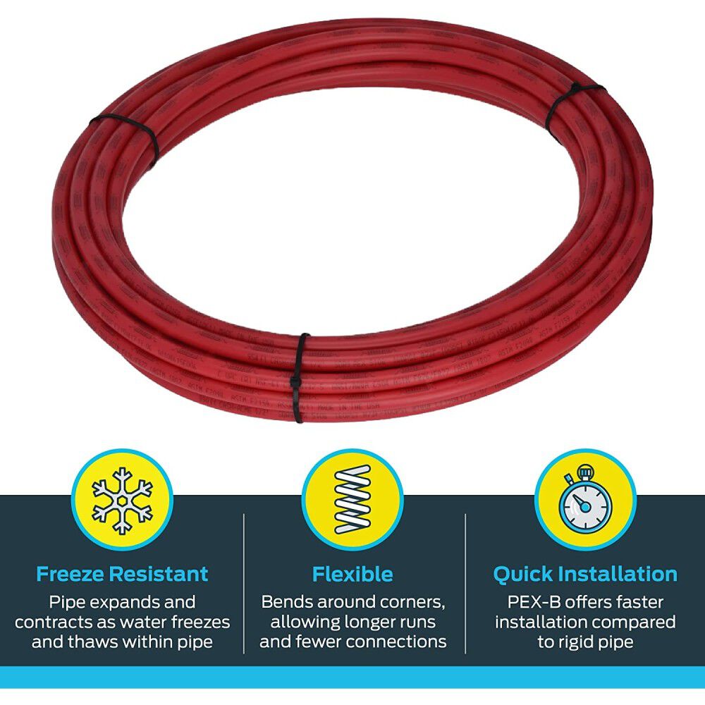 Sharkbite 1/2in x 50' Red Polyethylene PEX Coil Tubing, large image number 3
