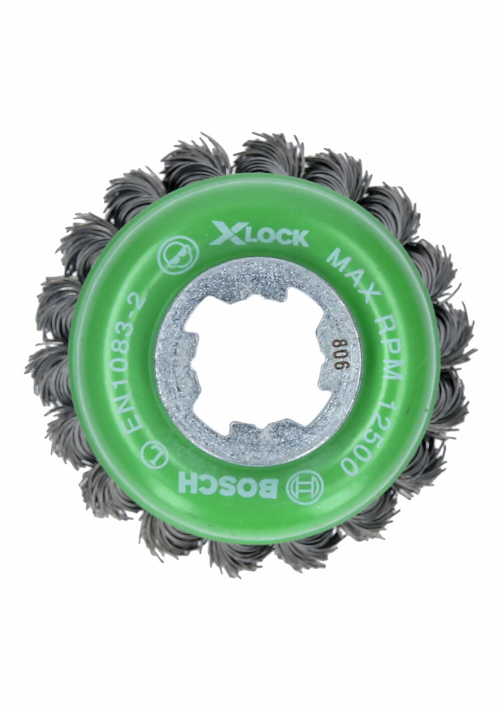 Bosch 3 Inch Wheel Dia. X-LOCK Arbor Stainless Steel Knotted Wire Single Row Cup Brush, large image number 3