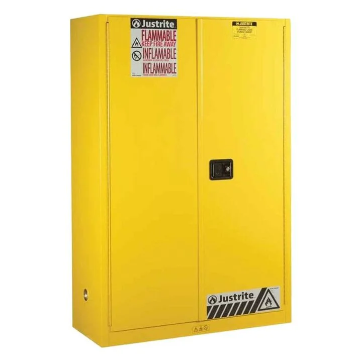 Justrite 45 Gallon Yellow Self Close Flammable Cabinet