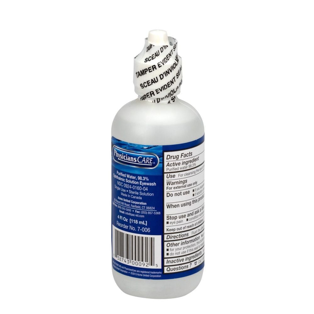 First Aid Only PhysiciansCare Eyewash Bottle 32oz Screw Cap, large image number 2