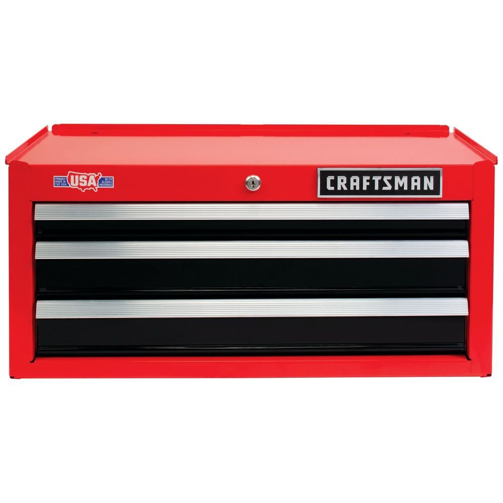 CRAFTSMAN 26 Inch 3-Drawer Intermediate Tool Chest, Red (2000 Series) – CMST98246RB