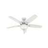 Hunter Fan Builder Deluxe Ceiling Fan 52in White White/Beech, small image number 1